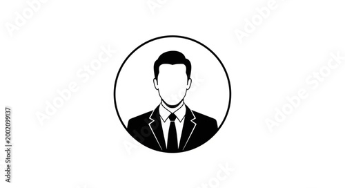 Schilderij op canvas Businessman in a suit.
