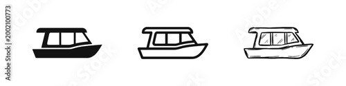 Water Taxi Boat and Ferry Icons Collection