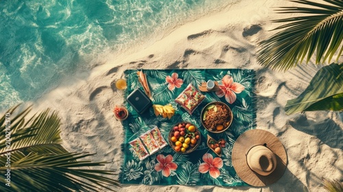 Overhead Batik Mat with Floral Motifs, fadzm2