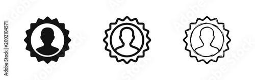Profile Badge and Certified Professional User Icon Set