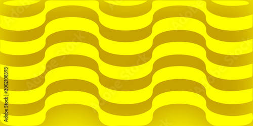 Curved wave abstract seamless yellow pattern modern fluid background