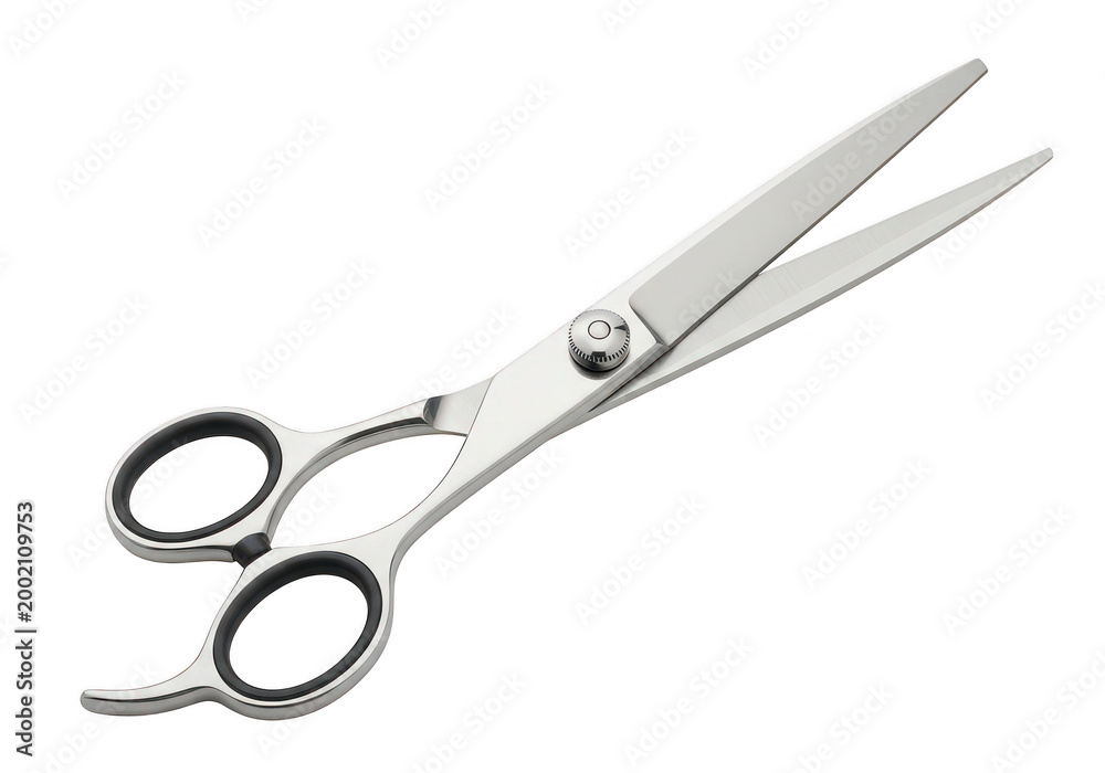 Fototapeta premium professional scissors with black handles on transparent background high quality detailed modern