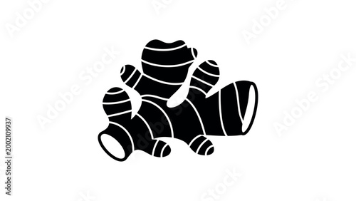 Ginger Root Icon Herbal Food Vector Simple