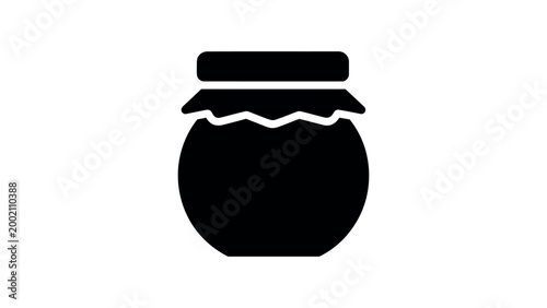Jam Jar Silhouette Food Container Icon
