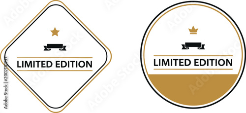 Luxury Limited Edition Badge Set with Gold Accents and Modern Minimalist Design for Premium Branding