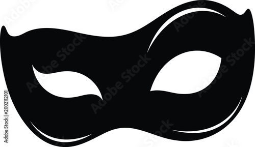 Black masquerade mask vector graphic