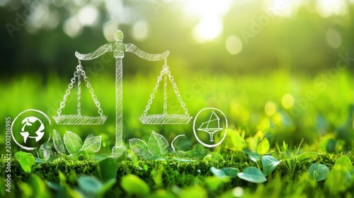 Green Technology and Law Scales Illustrating Corporate Social Responsibility in a Natural Setting