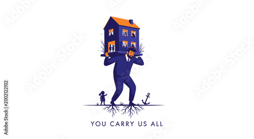House, Building, Home, Support, Family, Community, Vector Icon