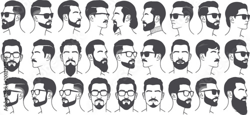 Male Hairstyles and Beard Styles Collection 