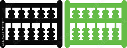 Comparison of traditional and modern abacus designs with different bead colors
