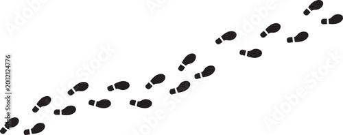 Set of human footprints
