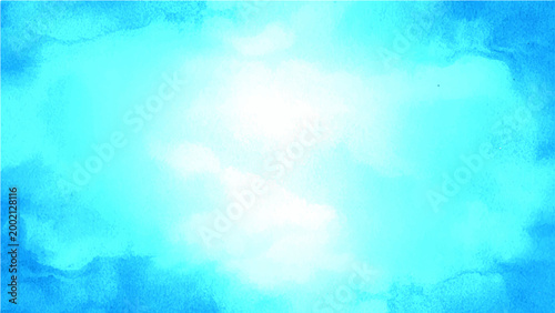 Vector Abstract ethereal rendering gradient azure hues. Conveying depth and light atmospheric quality.