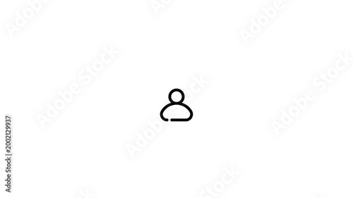 Networking Concept Minimal Line Icon Animation on White Background