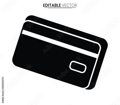 credit card with magnetic stripe silhouette high quality professional detailed modern elegant stylish
