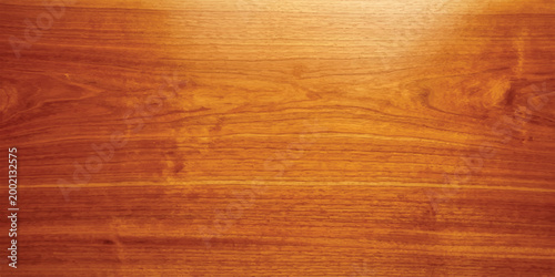 Quadro em tela Close up view of a smooth polished cherry wood surface with natural grain patter