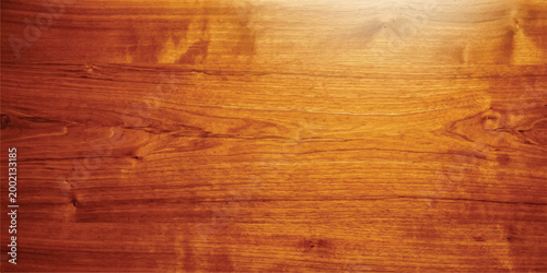 Foto Natural brown wooden surface with horizontal grain patterns and smooth polished