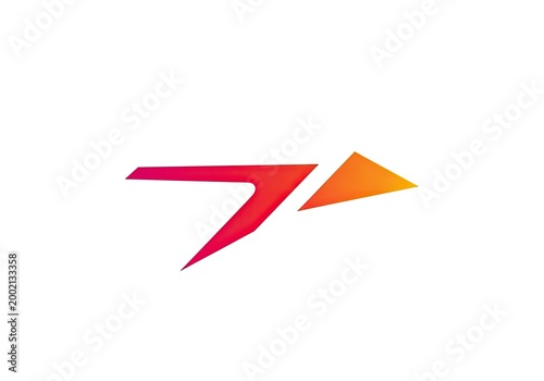 Free Download Abstract modern logo with red and orange geometric shapes - GFXLoad