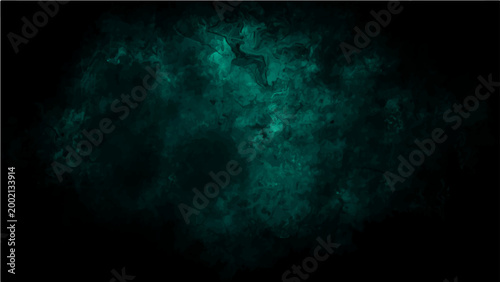 Vector Mysterious swirling teal nebula against the inky black backdrop, evoking the depth of cosmic infinity.