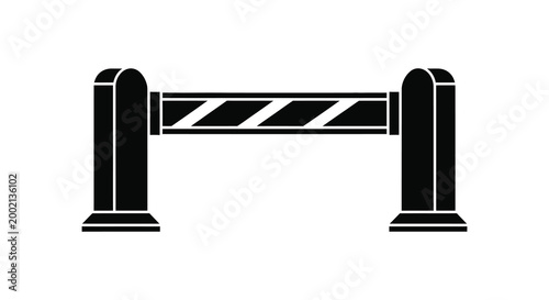 barrier gate silhouette high quality professional detailed modern elegant stylish clean