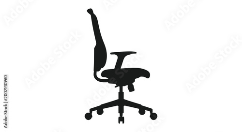 office chair silhouette on white background high quality professional detailed modern