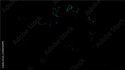 Abstract Vector luminous pattern of glow particles in dark space background.