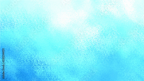 Abstract Vector turquoise gradient watercolor background wash painting with light textured effects. 