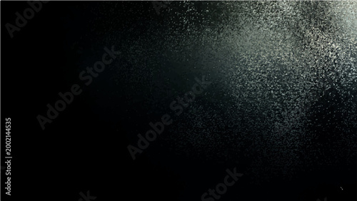 Abstract Vector Black dark background with illuminated droplets and textured spray with artistic digital art effect of moisture pattern.