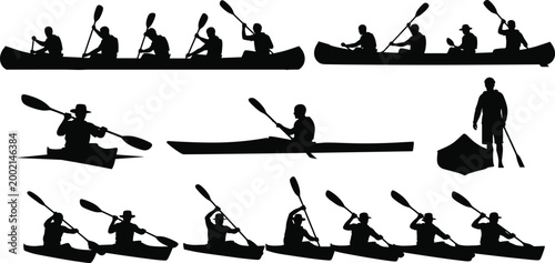 Large collection of diverse people silhouettes featuring men and women in casual and professional attire standing in various confident poses for community and lifestyle design projects.