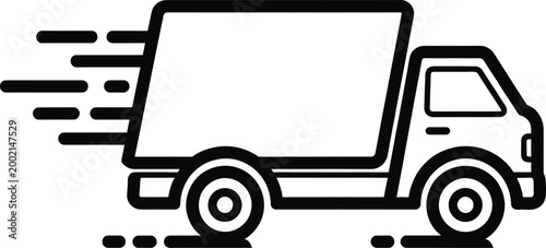 Fast delivery truck icon representing speed and efficient logistics services