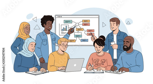 business people working together