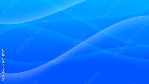 青と水色のグラデーション波状抽象背景デザイン素材