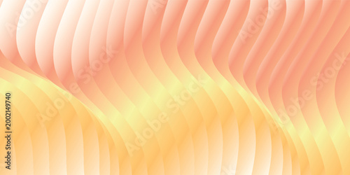 Photography Artistic abstract background with a warm color gradient and rhythmic wavy ribbon patterns