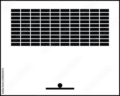 Arcade Brick Breaker Filled Icon Vector Illustration