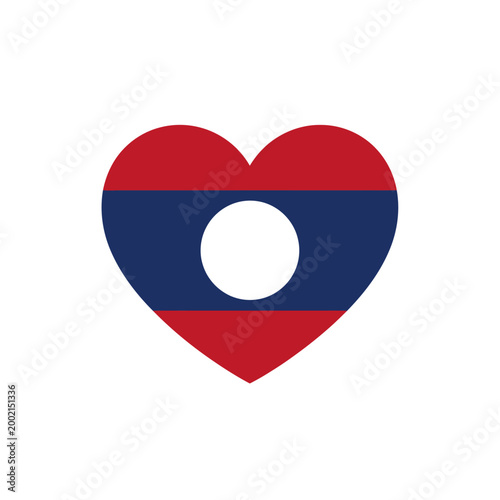 The heart symbol represents love for Laos with its flag colors. Free Download The heart symbol represents love for Laos with its flag colors. - GFXLoad