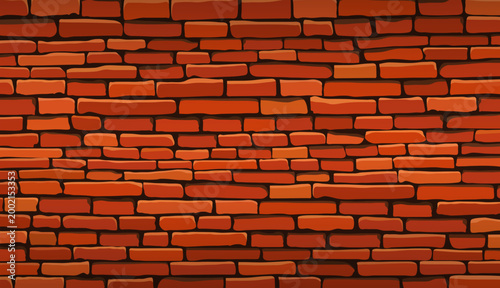 Cartoon Red Brick Wall Texture Background