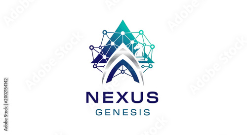 Konstfotografi Nexus Genesis logo design concept.