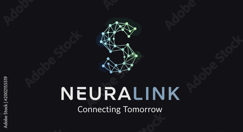 Foto Neuralink logo with connecting tomorrow tagline.
