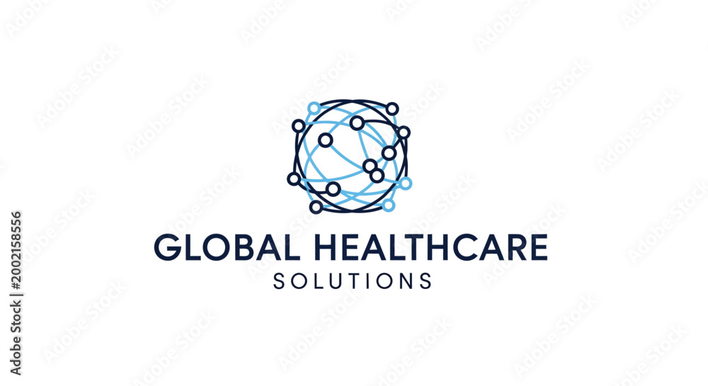 Fototapeta premium Global Healthcare Solutions logo design.