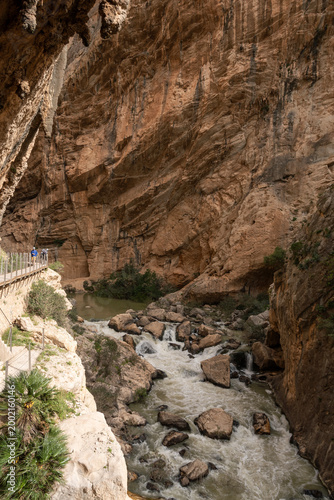 Принти на полотні Río en desfiladero rocoso en el entorno del Caminito del Rey