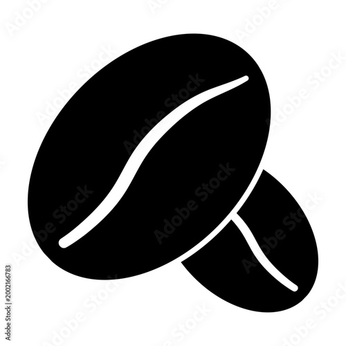 Coffe Bean Icon, Simple Icon Vector Design, best used for presentation, application, web and banner	