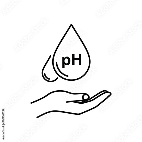  Black and White Line p H Test Drop water drop droplet