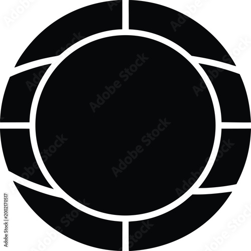 Billede på lærred Data Encryption Icon silhouette vector art illustration and minimal black and wh