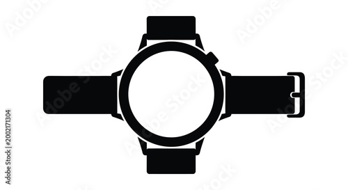 smartwatch silhouette on white background high quality professional detailed modern elegant