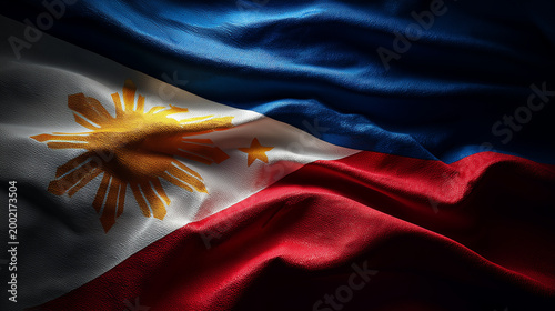 philippines flag waving in the wind