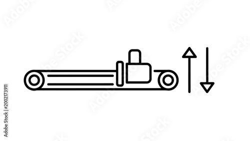 Industrial conveyor belt system icon with vertical movement arrows conveyor industrial movement production manufacturing automation logistics transport mechanical engineering assembly