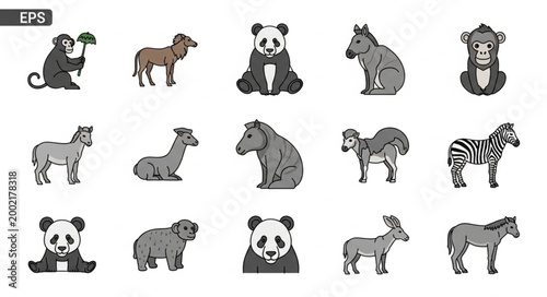 Pixel Art Collection of Various Animals.