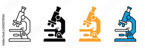 Microscope icon, microscope silhouette vector, Laboratory icon vector. science, research, education