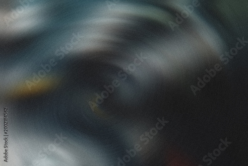 Schilderij op canvas A dark and blurry image with shades of blue and yellow light