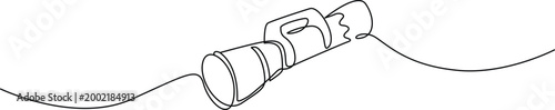 Broken telescope on a curved line Vector