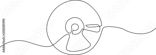 Minimalist snail with wavy antenna and body illustration Vector